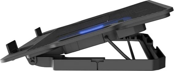 Mbajtëse ftohëse për laptop NATEC DIPPER 2, 17.3", 1 ventilator, USB, e zezë me dritë blu