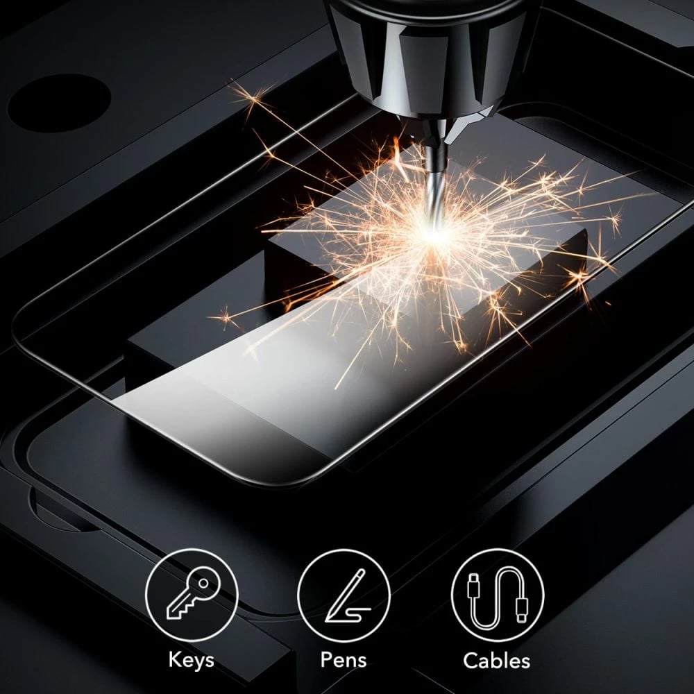 Mbrojtës ekrani xhami ESR për iPhone 16 Pro Max, 2 copë, Transparent
