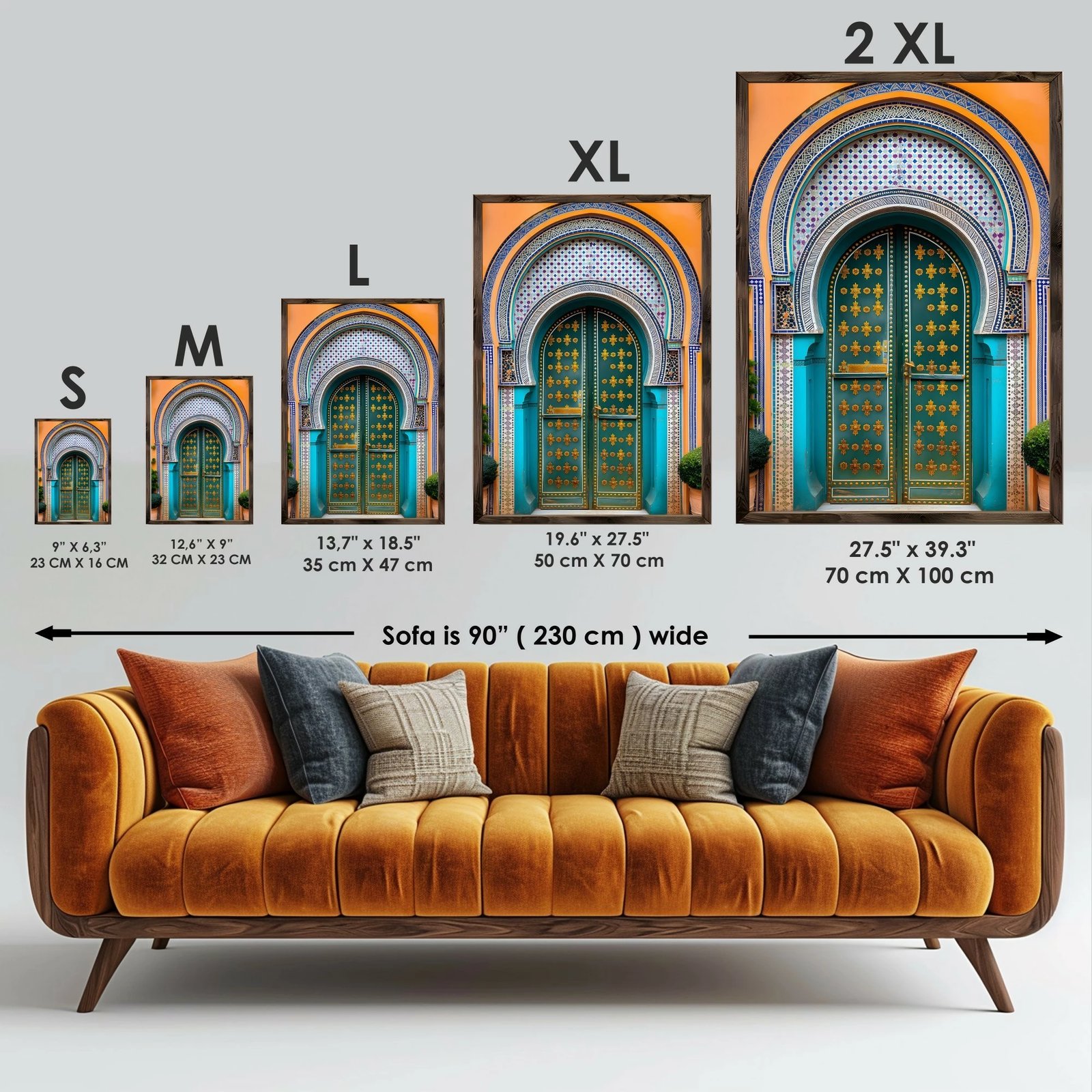 Pikturë dekorative me kornizë MDF, shumëngjyrëshe, GE121-L