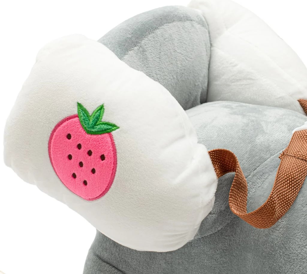 Lodër lëkundëse Baby Mix gomar me melodi, shina druri, rripa sigurie, deri 25 kg, 12m+, kafe