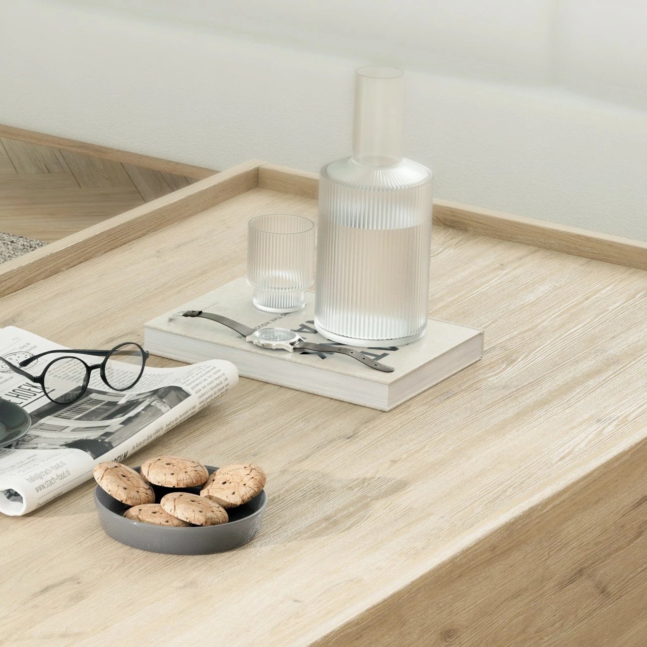 Tavolinë e ulët Hanah Home, ngjyrë lisi, Shp-701-Ff-1