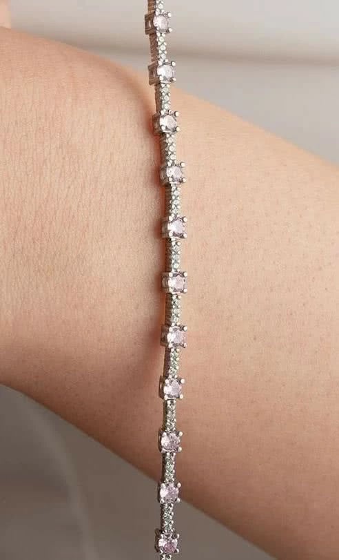 Byzylyk argjendi Jumeon, ngjyrë rozë dhe argjend, NRZ999688