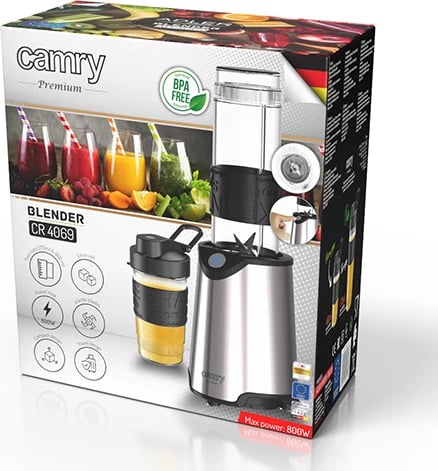 Blender personal, Camry CR 4069, 500W, 20000rpm, 2 shishe 570ml/400ml, inox Blender personal, Camry CR 4069, 500W, 20000rpm, 2 shishe 570ml/400ml, inox
