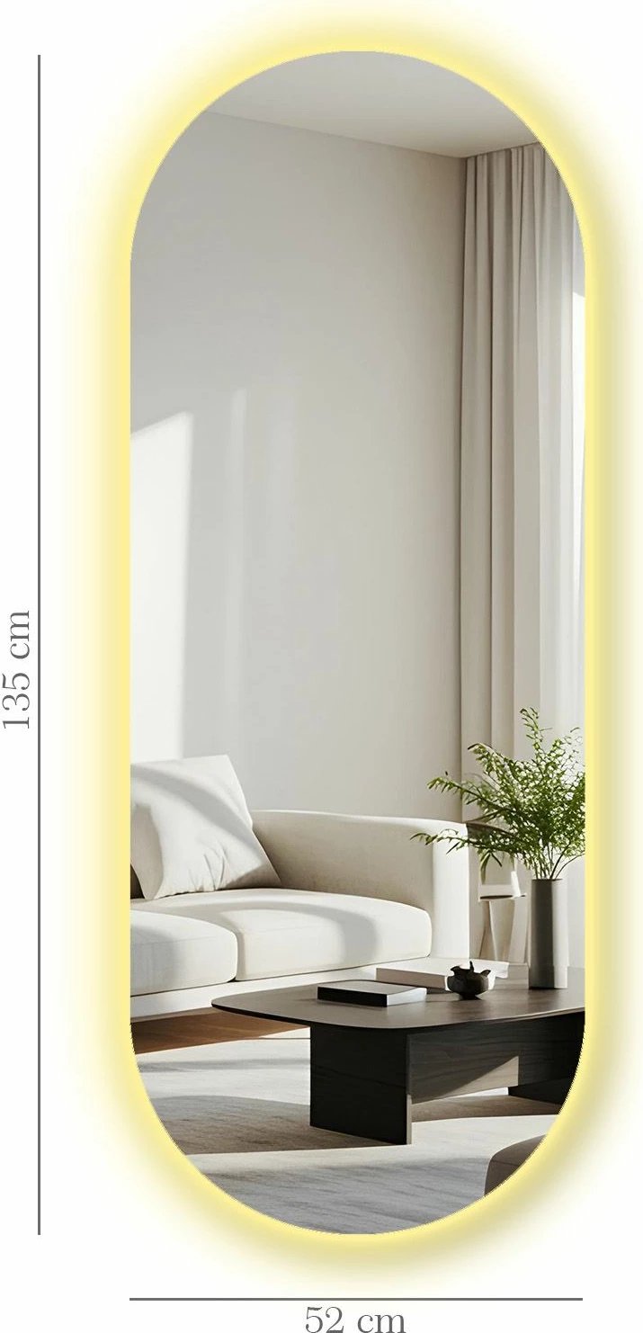 Pasqyrë me ndriçim LED, Skye Decor, 52x135cm