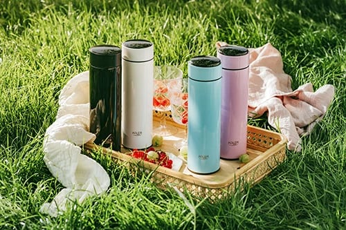 Termus me LED, Adler AD 4506, 473 ml, çelik inox SS304, blu