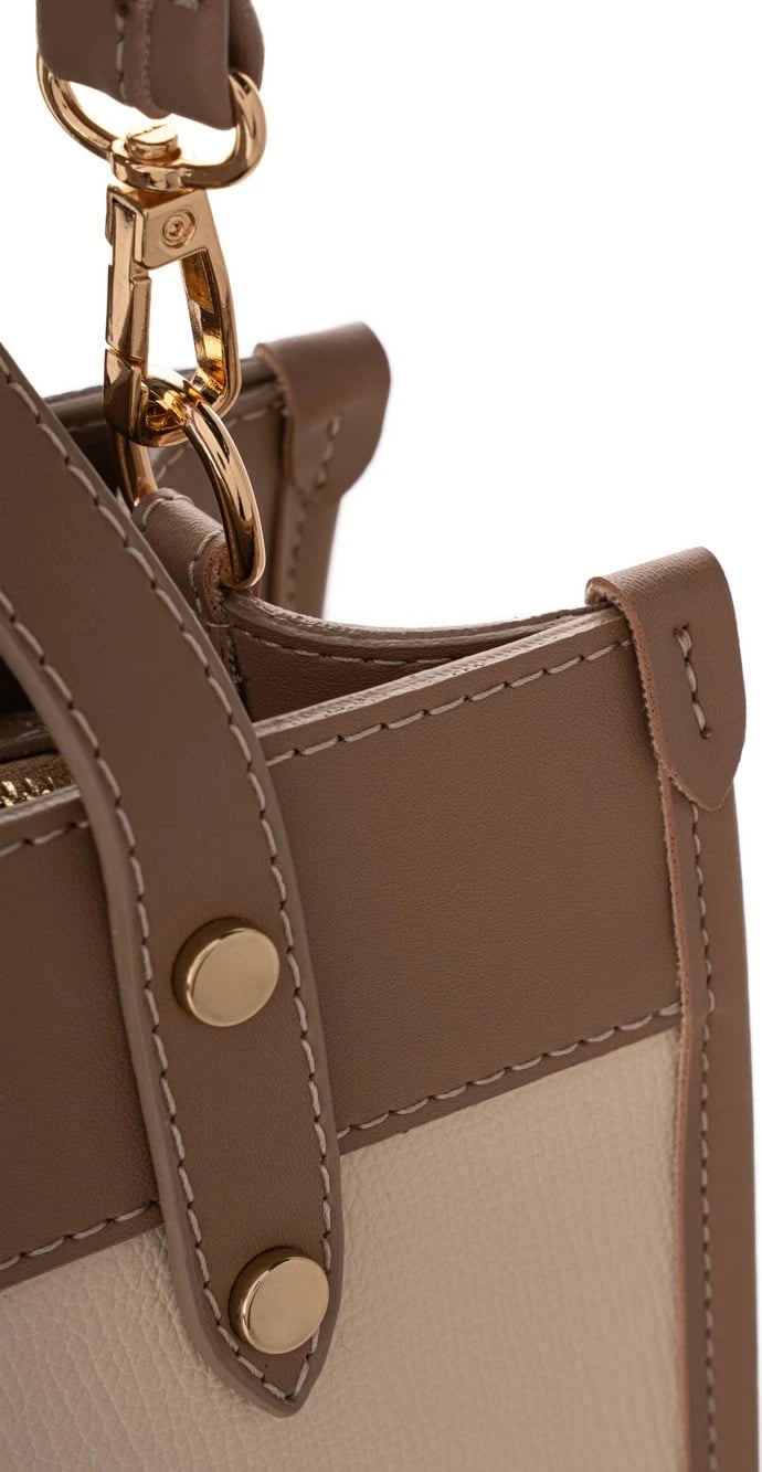Çantë tote Cortona, ngjyrë krem dhe mink, Vince Camuto