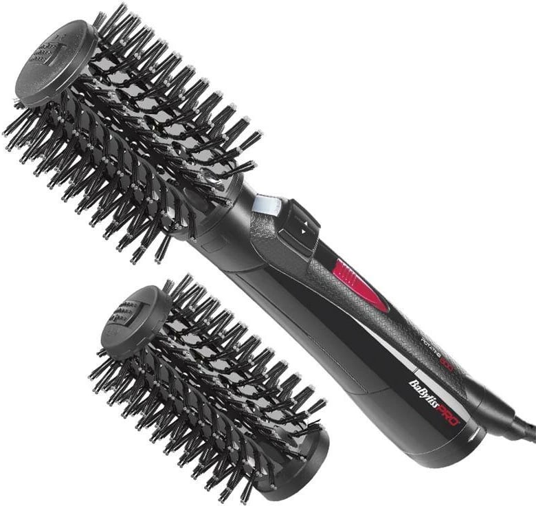 Furçë ajri e nxehtë, BaByliss BAB2770E, 2 koka rrotulluese rrethore, e zezë
