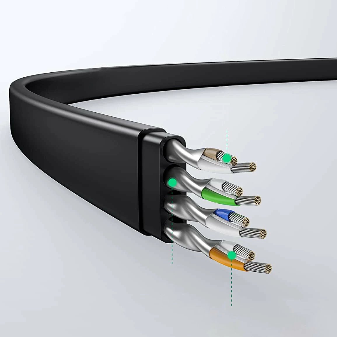 Kabllo rrjeti Ugreen NW102 50179, Cat 6, 12m, e zezë