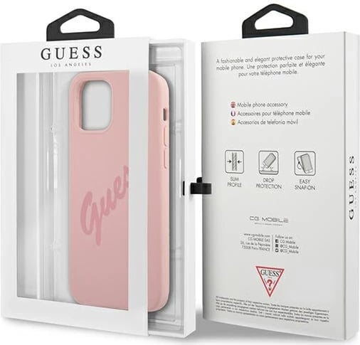Mbështjellës Guess GUHCP12LLSVSPI për iPhone 12 Pro Max 6.7", rozë Mbështjellës Guess GUHCP12LLSVSPI për iPhone 12 Pro Max 6.7", rozë