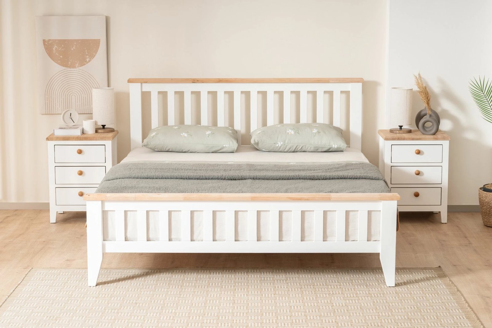 Krevat njësh Hanah Home, stil modern country, 90x190 cm