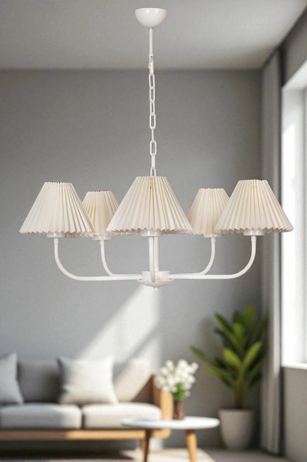 Llambadar Opviq, 8985-5, krem dhe bardhë