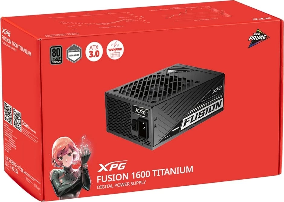 Furnizues energjie XPG FUSION 1600W, 20+4 pin ATX, i zi