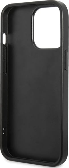 Mbështjellës Guess 4G Strass Metal Logo për iPhone 13 Pro 6.1", i zi