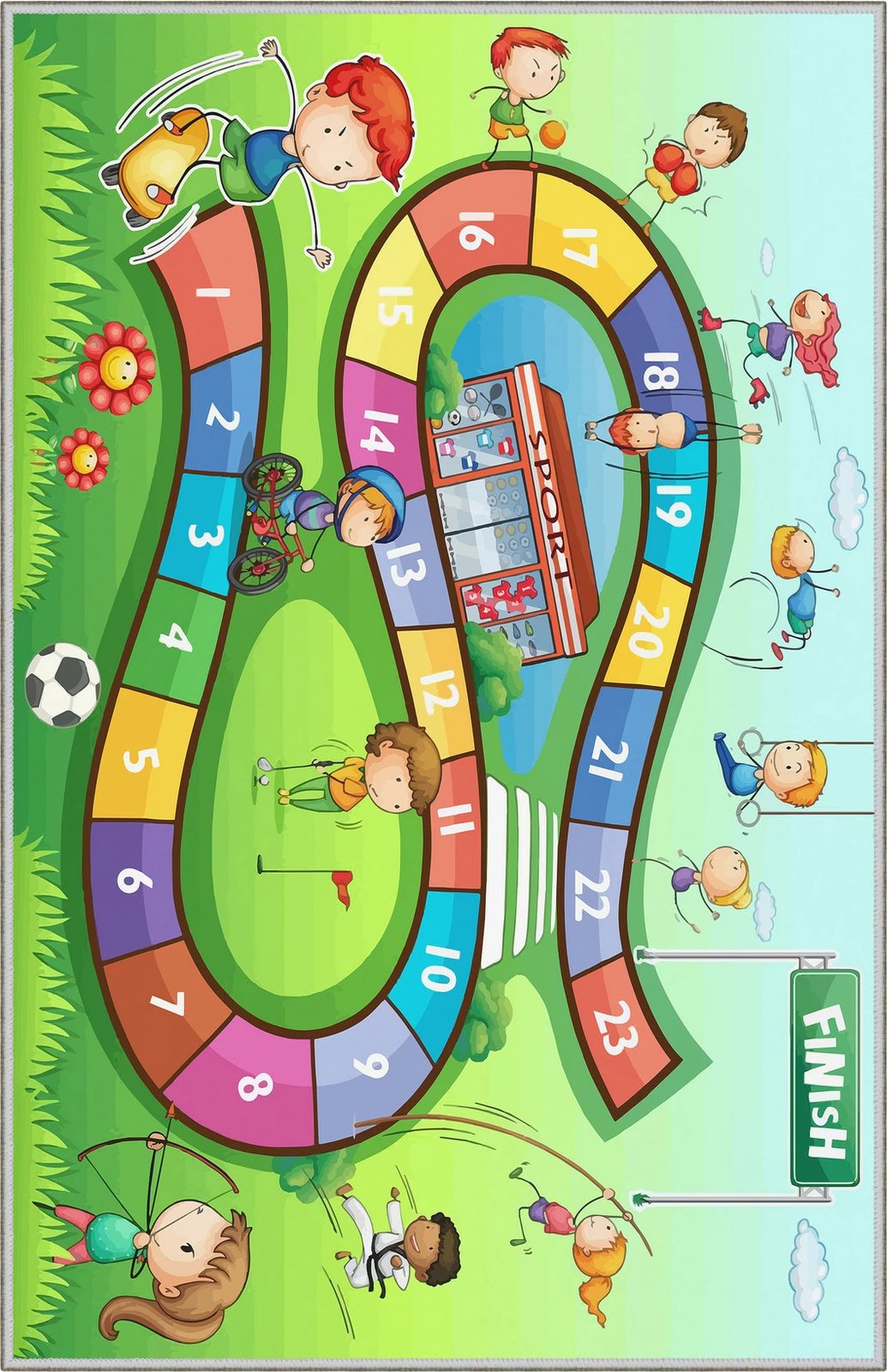 Qilim shumëngjyrësh për fëmijë, 180x280cm, Conceptum Hypnose, WOOKECE053