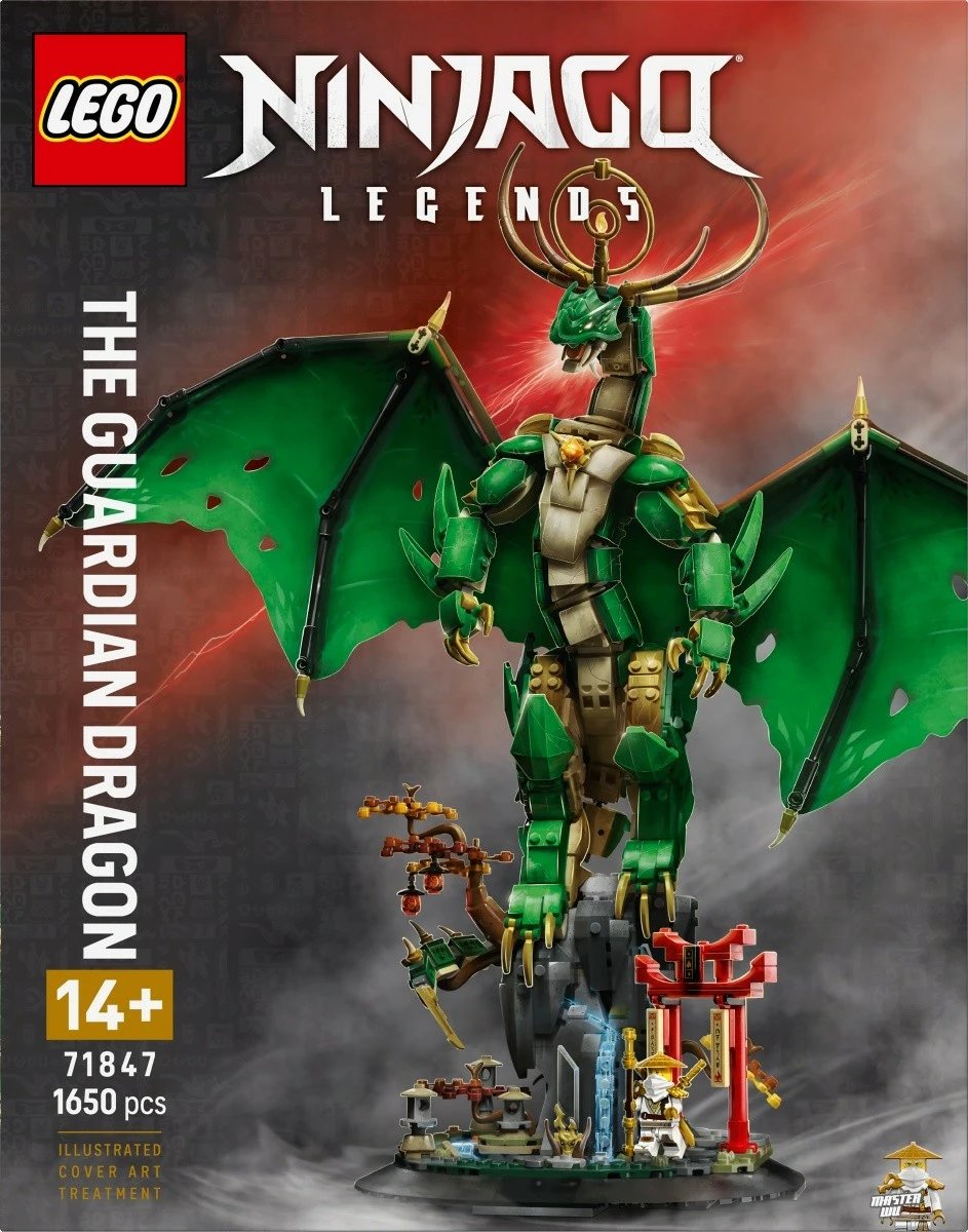 Set ndërtimi LEGO Ninjago Guardian Dragon 71847, 1650 pjesë, i gjelbër