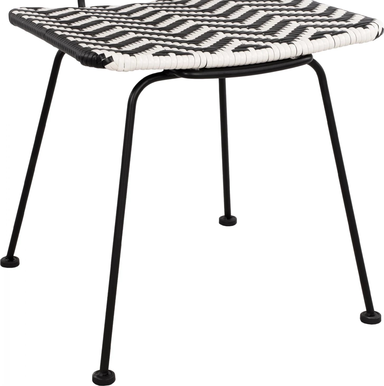 Karrige metalike Allegra FH5693 me thurje bardhë-zi 46x56x88 cm