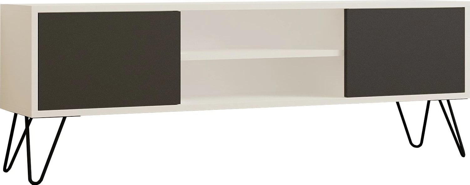 Komodë TV Hanah Home, ngjyrë e bardhë dhe antracit, Hare