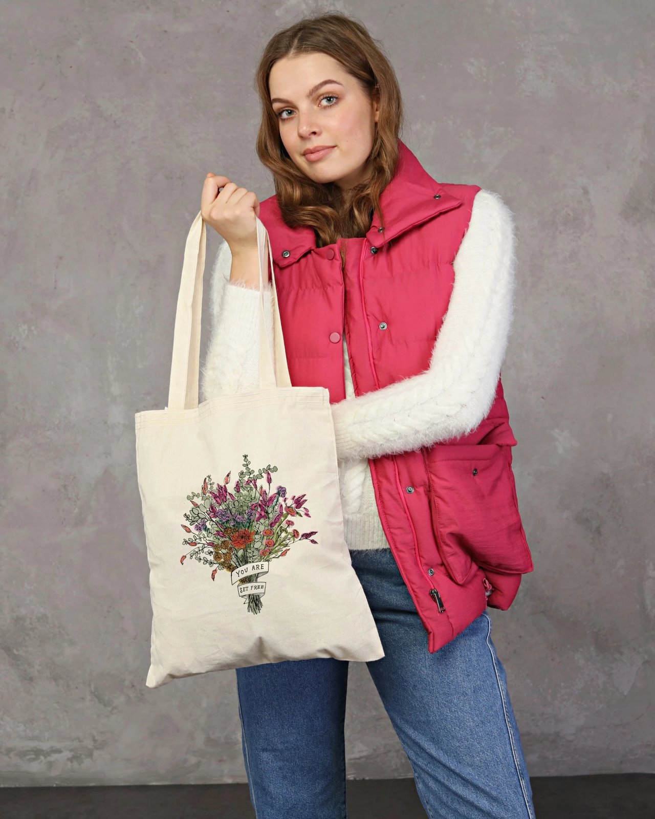 Çantë tote Zoozie Bags, krem, 35x40cm, 0481