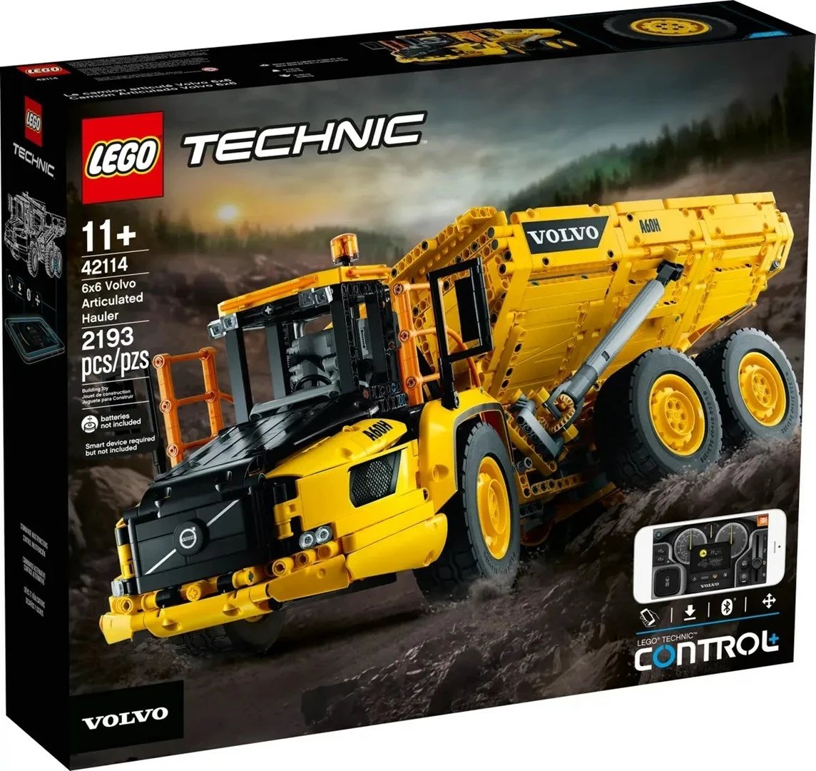 Set LEGO Technic Volvo 6x6 Articulated Hauler 42114, Verdhë Set LEGO Technic Volvo 6x6 Articulated Hauler 42114, Verdhë