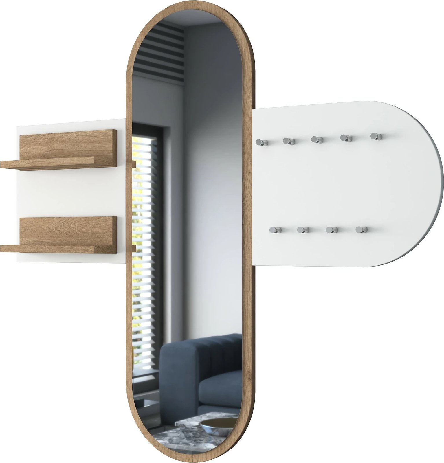 Stendë për korridor Hanah Home, P3 - 2445, e bardhë dhe arre