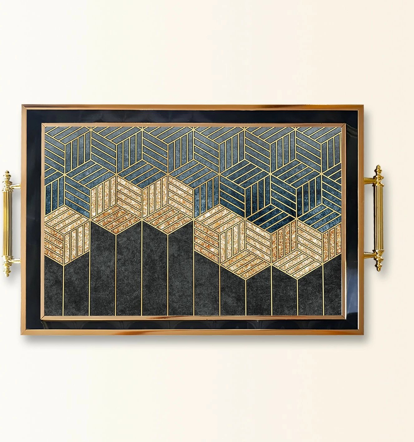 Tabaka dekorative prej qelqi, shumëngjyrëshe, Aberto Design, TPA9845 Tabaka dekorative prej qelqi, shumëngjyrëshe, Aberto Design, TPA9845