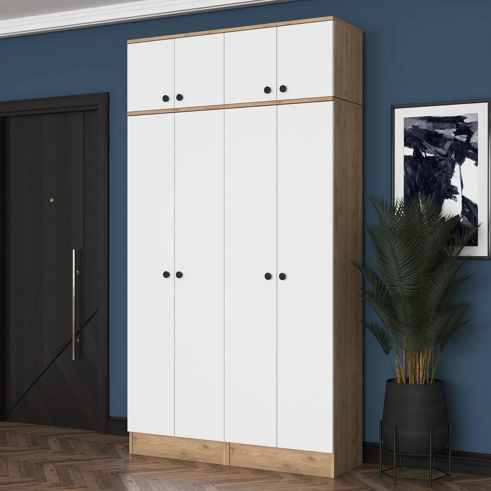 Stendë korridori Skye Decor, ngjyrë arre dhe e bardhë, EA146 - 3883