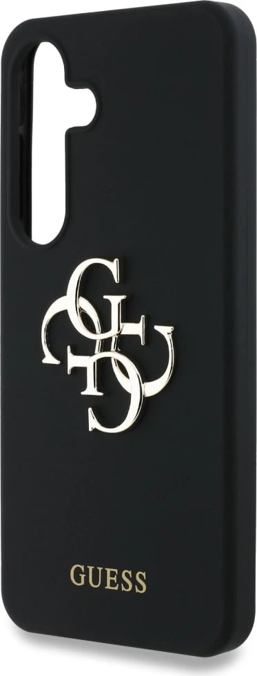 Mbështjellës Guess Silicone Big 4G Logo Bottom Script për Samsung Galaxy S25, i zi
