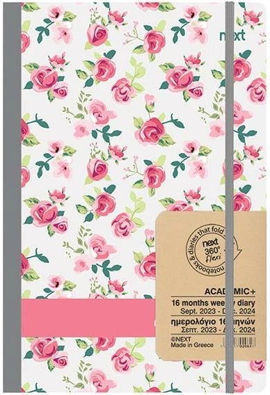 Kalendar akademik NEXT ACADEMIC+ 16 muaj, 14x21cm, Roses 2