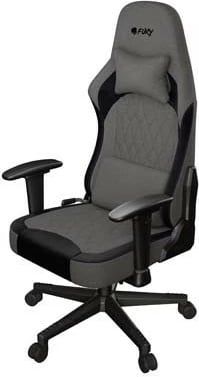 Karrige gaming, Natec Fury, Shinai S8 NFF-2360, pëlhurë e frymëmarrshme, krahë të rregullueshëm, jastëk lumbal dhe qafe, gri