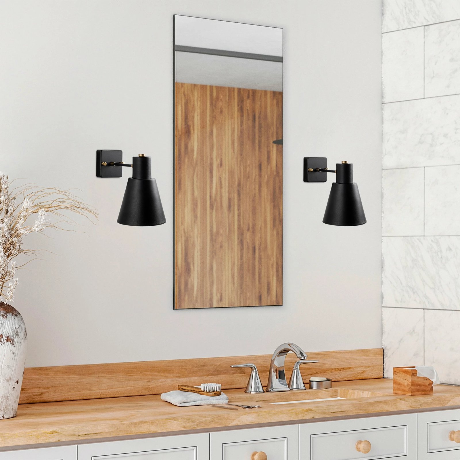 Llambë muri Opviq, Funnel - 13090, e zezë dhe e artë