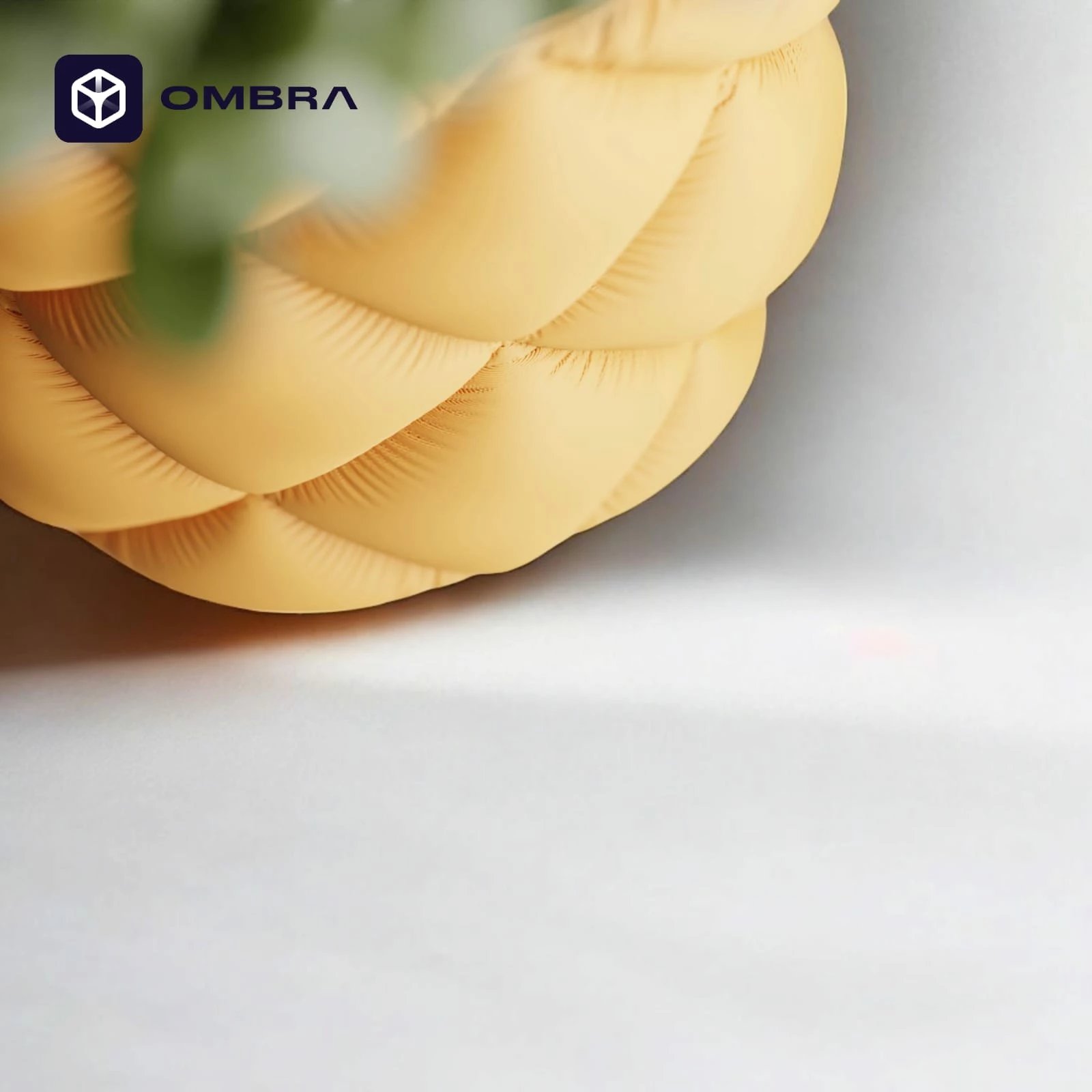 Vazo dekorative Inflated Plant Pot Round, madhësia S, e portokalltë