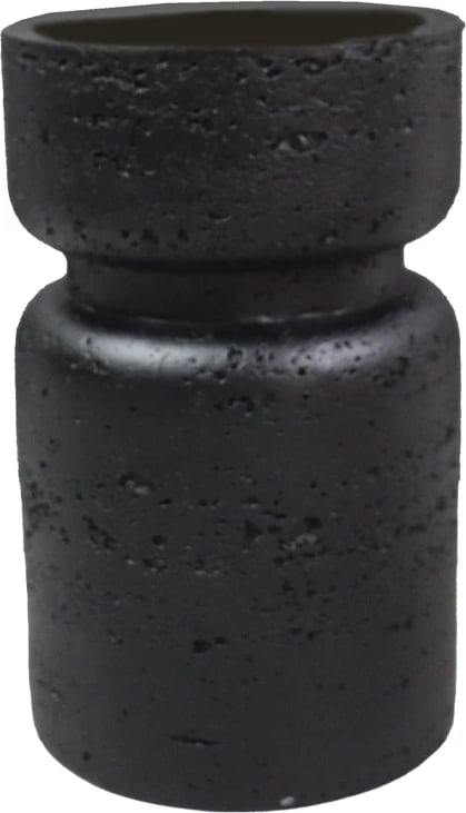 Mbajtës qirinjsh INGER, polirezine, i zi, 9x9x15cm