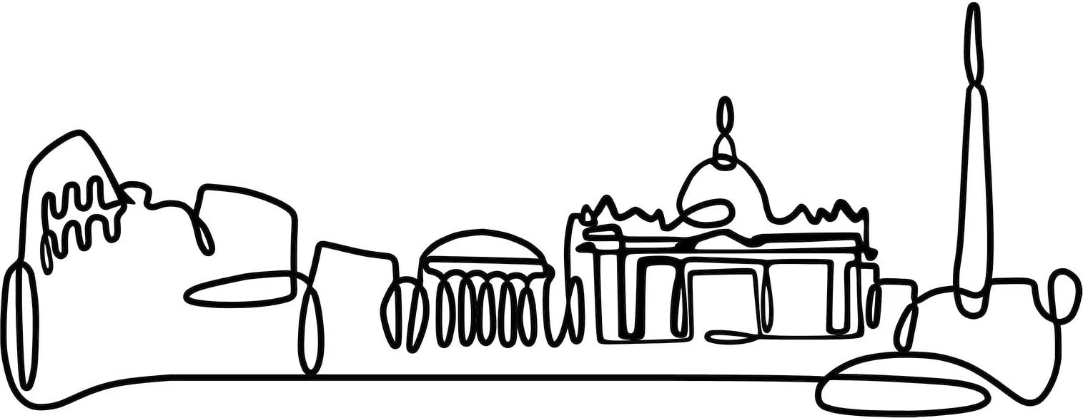 Aksesor dekorativ metalik për mur, Wallity, City