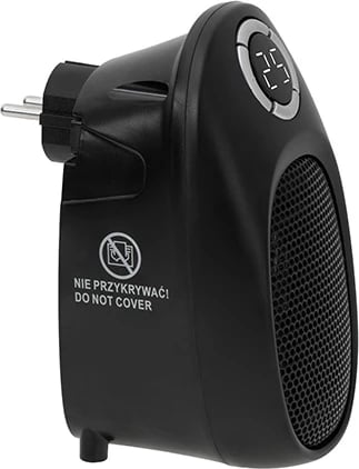 Ngrohës portativ, Adler, AD 7726 Thermofan Easy Heater, 1500W, timer 1-12h, kontroll temperature 15-35°C, element qeramik, i zi