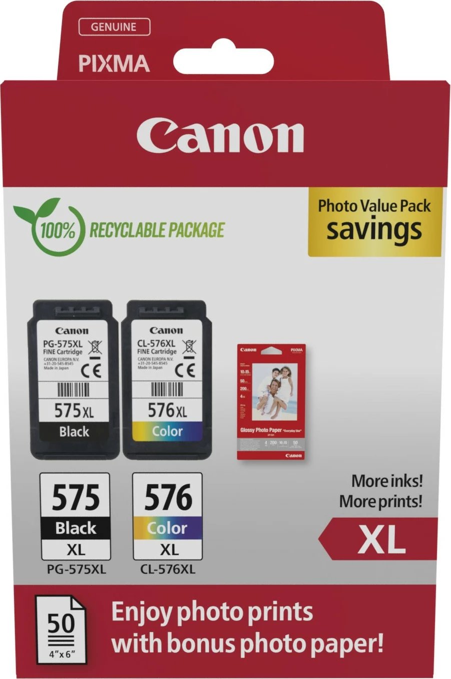 Toner Canon 5437C006, High (XL) Yield, Black, Cyan, Magenta, Yellow, 2 pc(s), Value pack