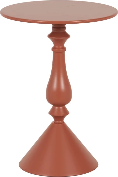 Tavolinë anësore metalike Lalou, ngjyrë terrakote, D40x55cm