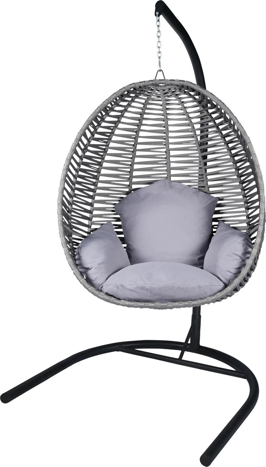 Karrige lëkundëse për kopsht, ngjyrë gri, Hanah Home, një vend