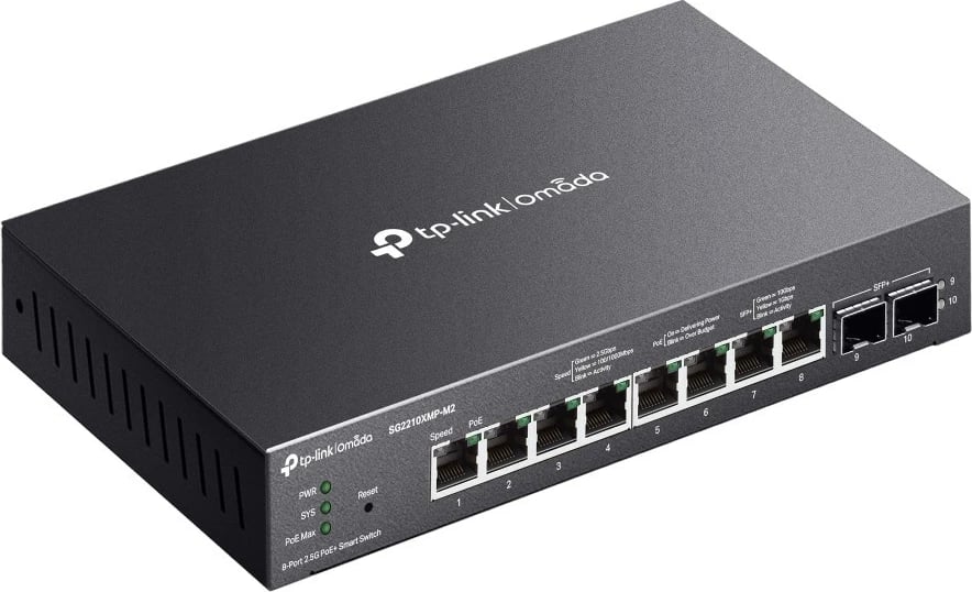 Switch TP-LINK SG2210XMP-M2, 8x2.5GE PoE+, 2xSFP+, i zi