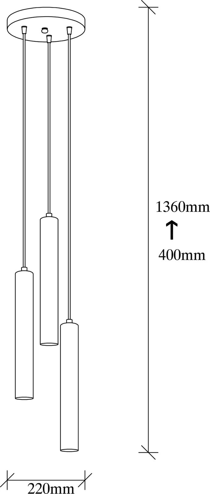 Llambë tavani Opviq, Tempo - 6012, vintage, lartësi e rregullueshme