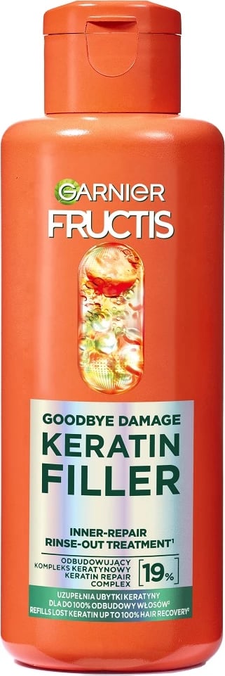 Maskë për flokë Garnier Fructis Goodbye Damage Keratin Filler për femra 200ml