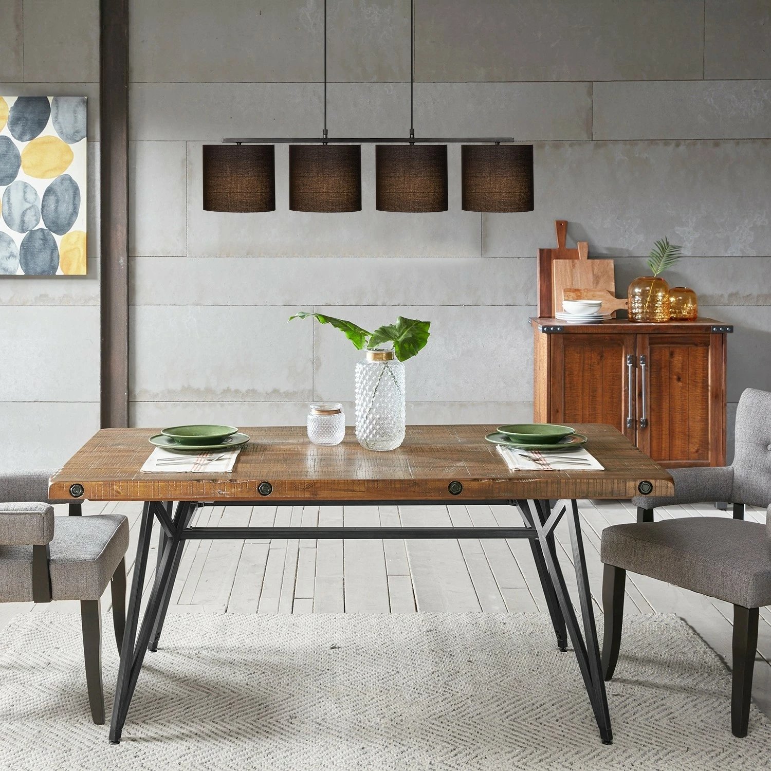 Llambë tavani Opviq, Valiz - 4711, ngjyrë e zezë, moderne, 110x25cm