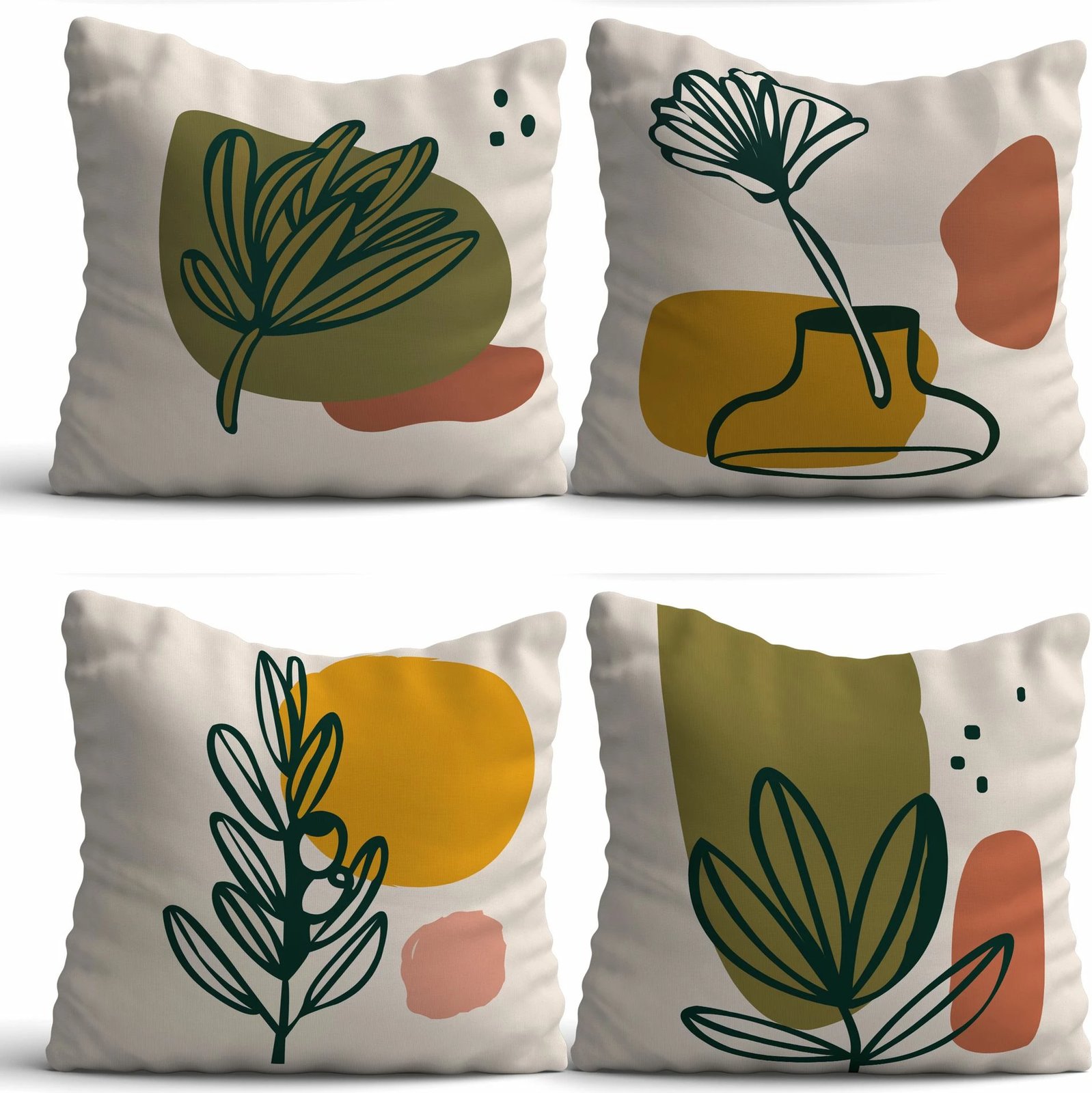 Set mbulesash për jastëk (4 copë), dizajn Aberto, ASR-plw4 - 11