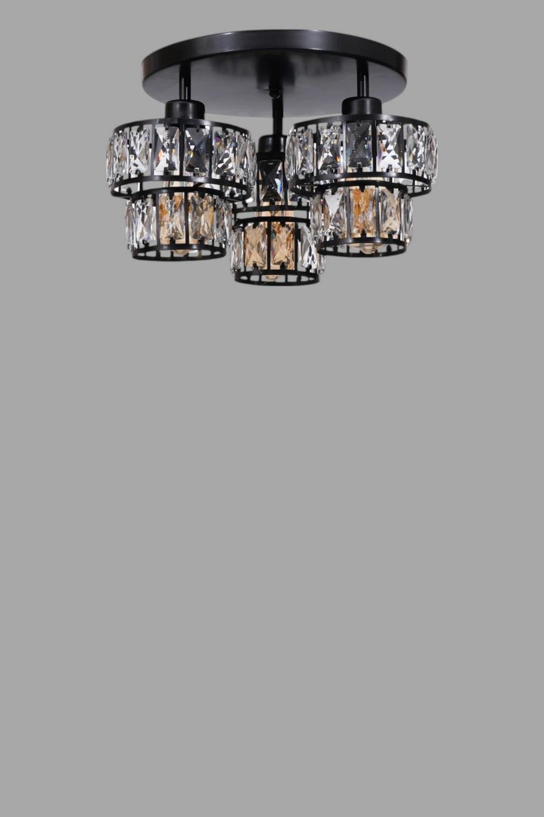 Llambadar Opviq, 9015-3, ngjyrë e zezë, metal dhe xham