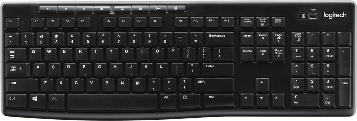 Tastierë wireless Logitech K270, full-size, QWERTY, e zezë
