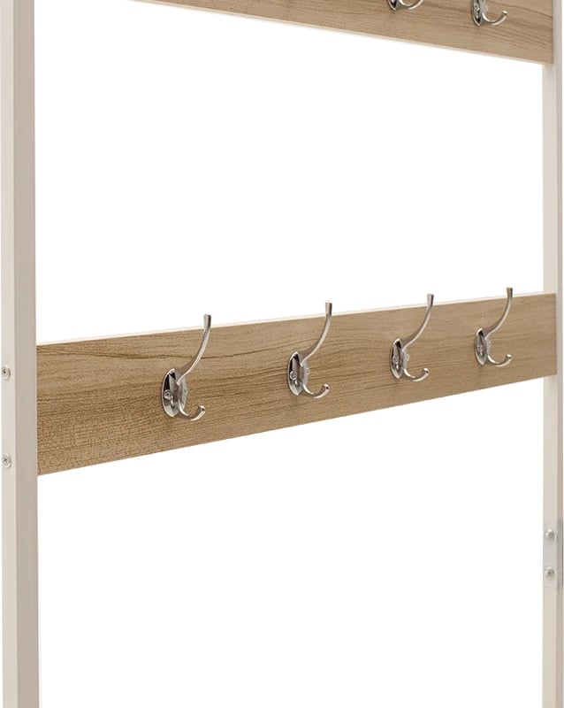 Njësi hyrëse Ralph MDF, ngjyrë bardhë-lisi, 80x40x170cm