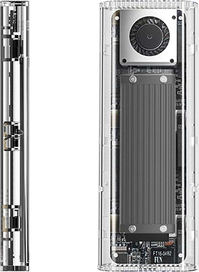Kasë Orico TCM2-G20 për SSD M.2 NVMe, USB-C 3.2, 20Gbps, Silver/Transparent