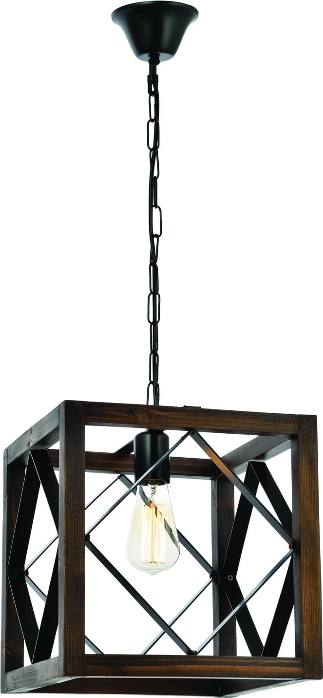 Llambë tavani Opviq, ngjyrë arre dhe e zezë, E8146-1B