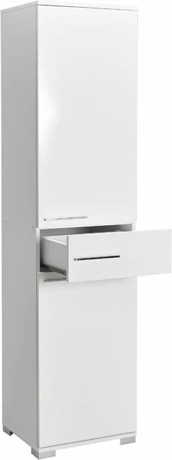 Dollap me sirtarë, ngjyrë e bardhë me shkëlqim, 45x40x188cm