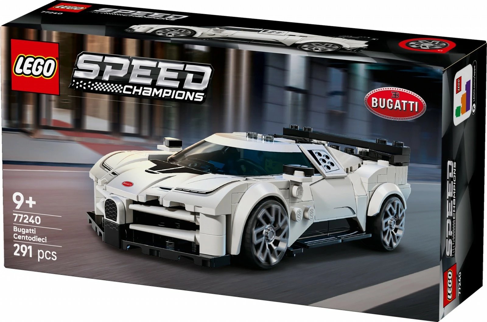 Set LEGO Speed Champions Bugatti Centodieci 77240, 291 pjesë, e bardhë