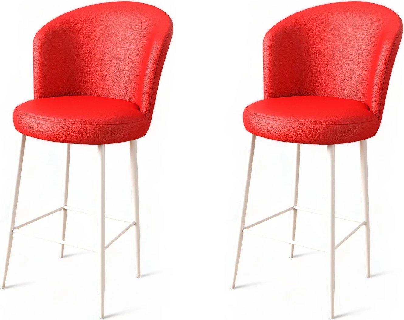 Set karrigesh për bar (2 copë), Hanah Home Uras, e kuqe dhe e bardhë